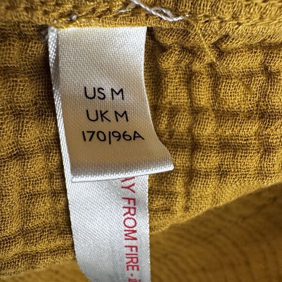 Anthropologie Womens Saturday Sunday Lydia Dress Size M Mustard Cotton Beach - Picture 6 of 12